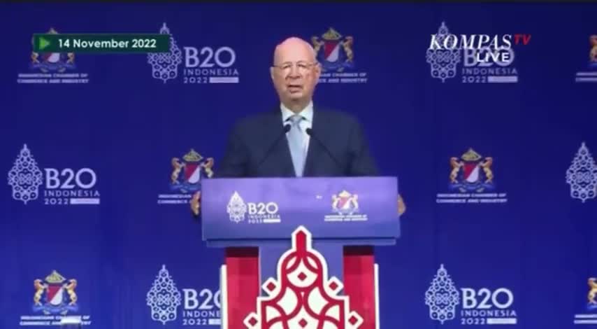 Klaus Schwab🤮🤮🤮 giving his instructions to our "elected leaders" at G20: