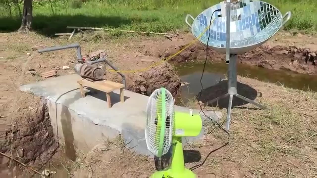 MAKE SOLAR GENERATOR FROM A MIRROR PAN