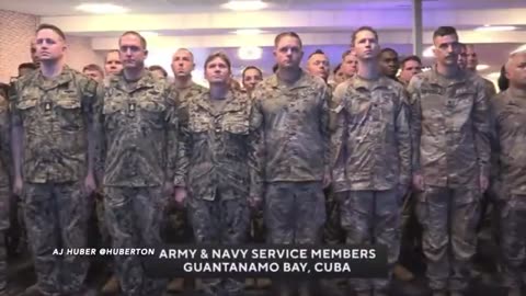 💥💥💥President Trump and Vance salute the Army & Navy Service Members ...