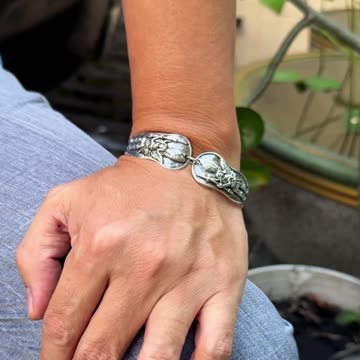 Strength and Protection: Archangel Michael Silver Cuff Bracelet