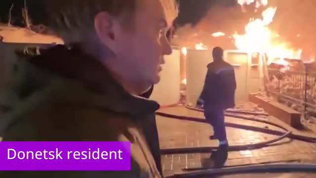 'I saw it burning when we looked out of the window.'