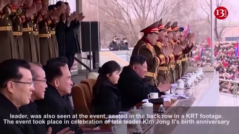 Video of North Korean leader watching sports game with daughter