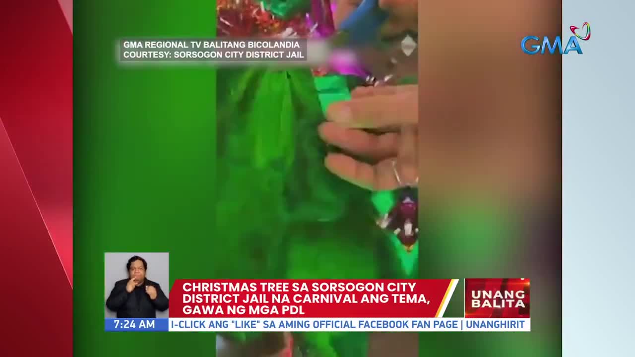 Christmas tree sa Sorsogon City District Jail na carnival ang tema, gawa ng mga PDL