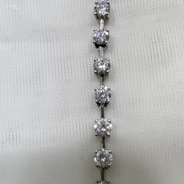 925 Sterling Silver Cubic Zirconia 16” Necklace with Shell Pearl. Party. Bridal