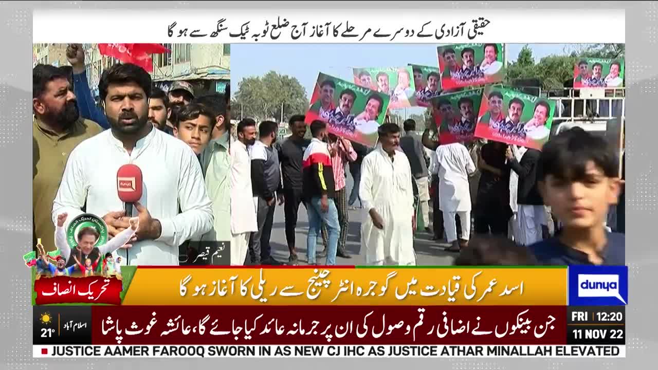 PTI Long March in Gujrat Latest Situation | Imran Khan PTI in Action