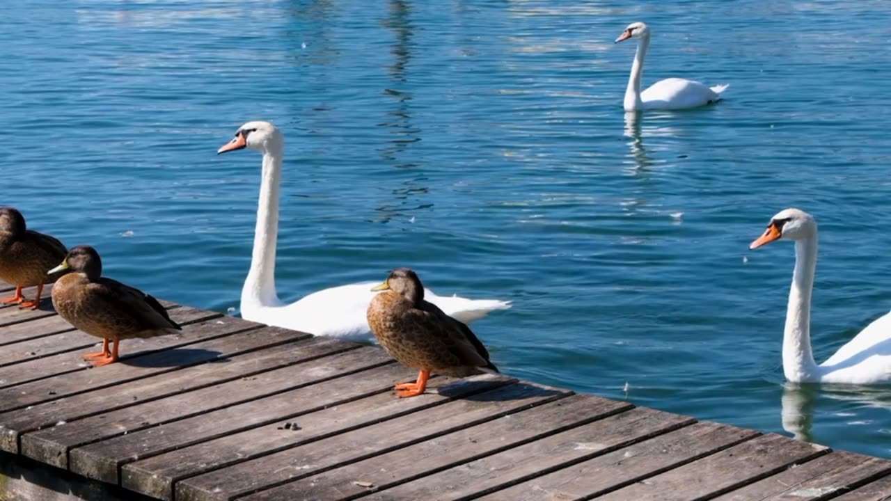 Duck Swan Web free stock video