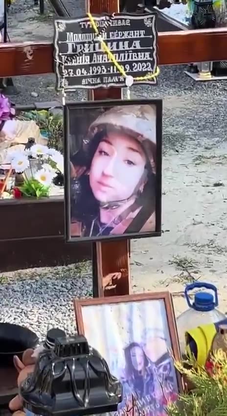 Ukrainian Graveyards slowly fill up with female soldiers