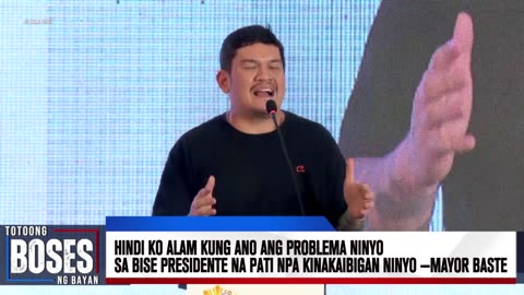 Hindi ko alam kung ano ang problema ninyo sa bise presidente —Mayor Baste