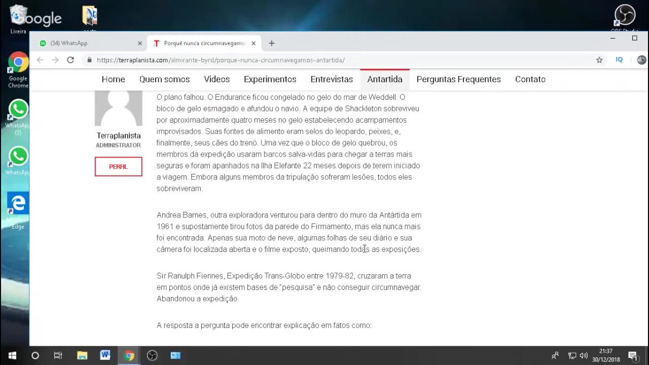 Canal EvidĂȘncias - n5EuI2g-XAE - TERRA PLANA AO VIVO ! Colin O`Brady atravessou a Antarctica