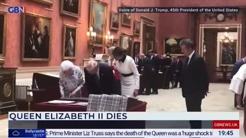 President Donald J Trump calls in to Nigel Farage to give his respects on the Queens passing 9-8-22