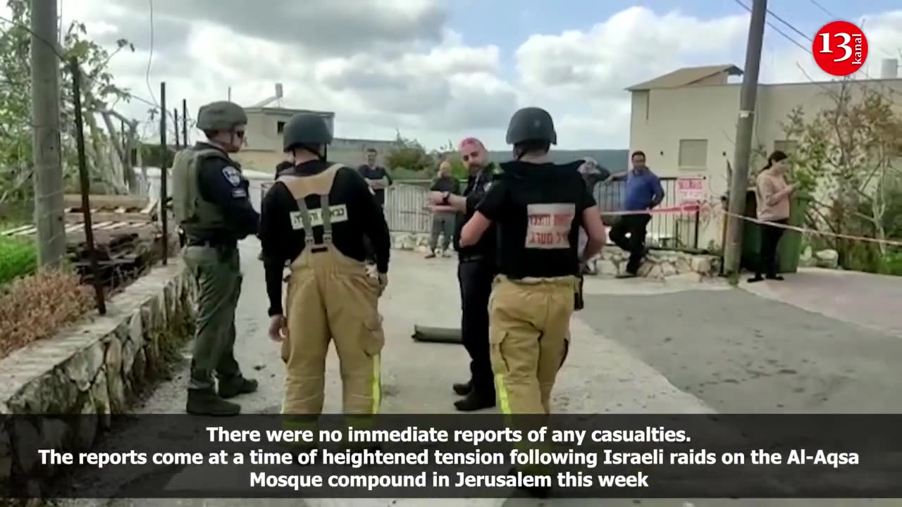 Israeli forces inspect cordoned off area after reports of Lebanon rocket attack