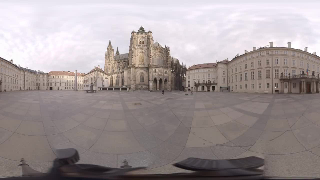 360 video_ Prague Castle square, Prague, Czech Republic