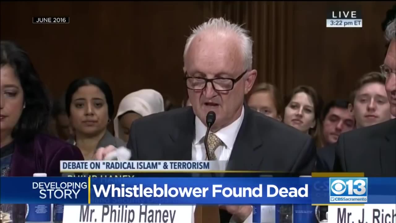 Department of Homeland Security Whistleblower PHILIP HANEY found dead (February 2020)
