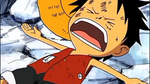 the moment when luffy grew small