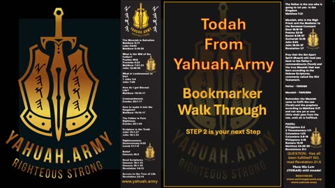 Complete Yahuah Army Bookmarker Witnessing Video