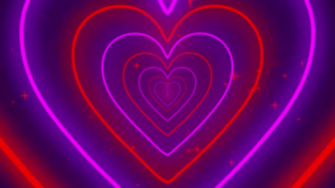 767. Red and purple screen background heart tunnel loop ❤️