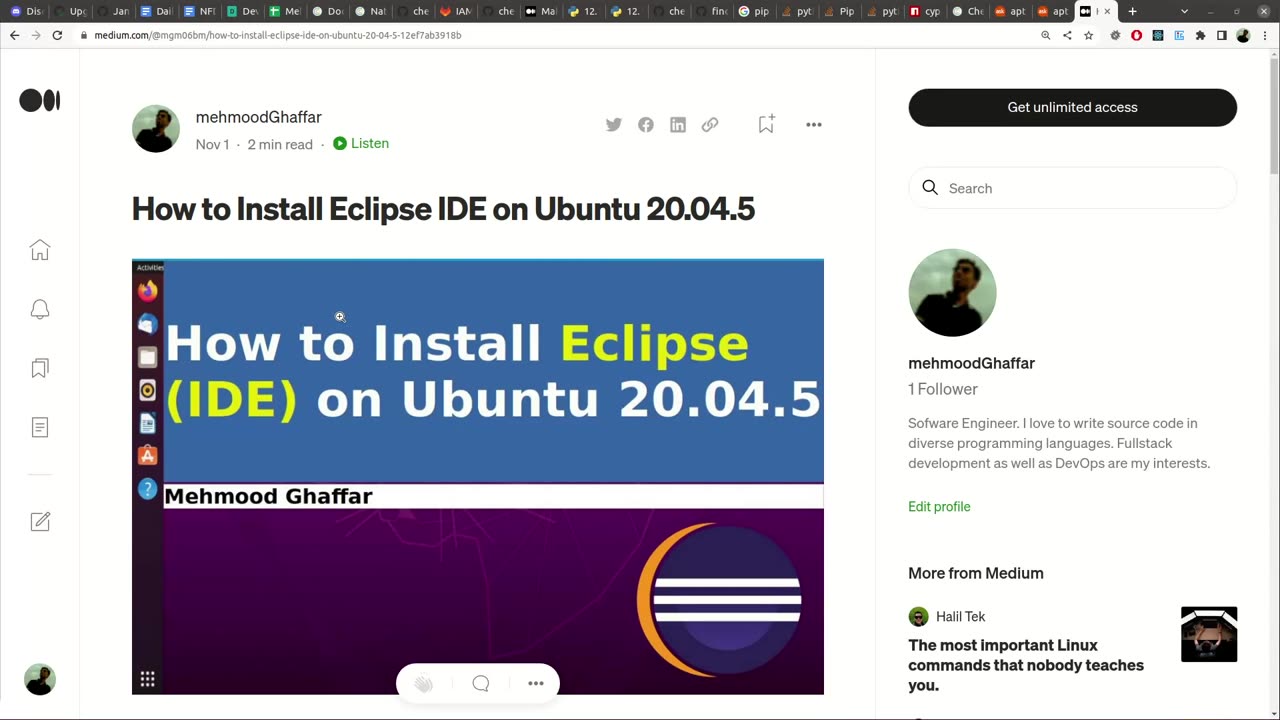 How to install Eclipse IDE on Ubuntu 20.04.5