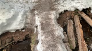 Unmarked Waterfall & Ascending the Icy Trail – Tamanawas Falls – Mount Hood – Oregon – 4K