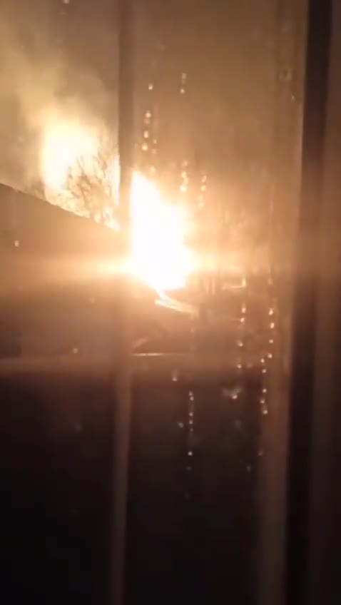 Second Large Fire/Explosion Captured on Camera in Ukraine Just a Few Minutes Ago