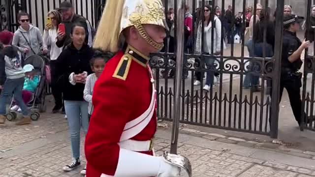 He shouts Make way for the King’s Guard #kingsguard #tourists #fyb #viral