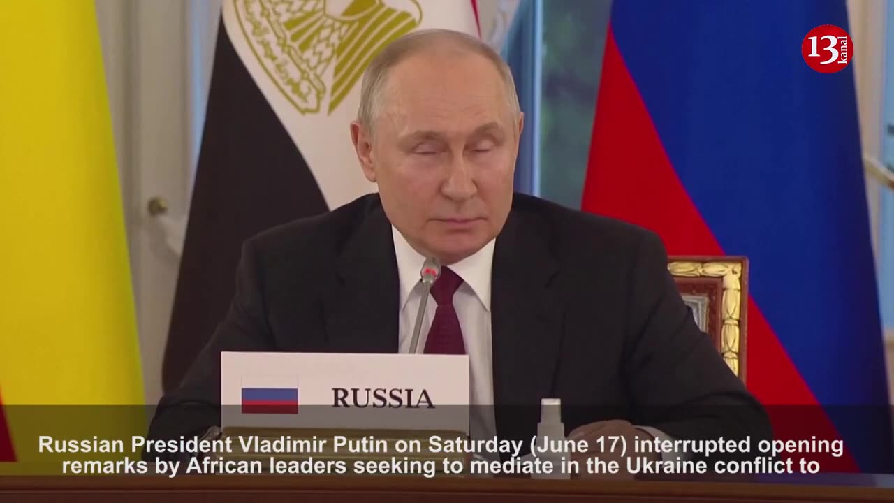 Putin shows African leaders what he says is draft peace agreement with Ukraine