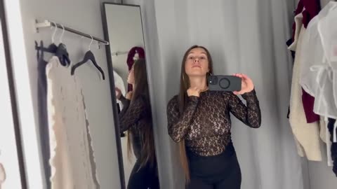 H&M Transparent Tops Try-On Haul 