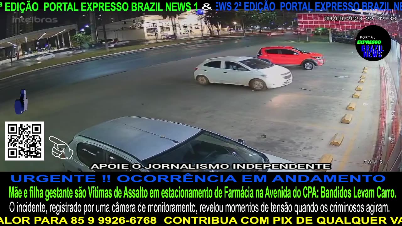 Mãe e filha gestante são Vítimas de Assalto em estacionamento de Farmácia na Avenida do CPA.