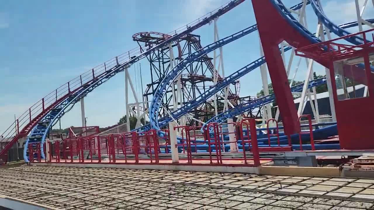 update on American Dreier Looping roller coaster at Indiana Beach (July 4th, 2022)