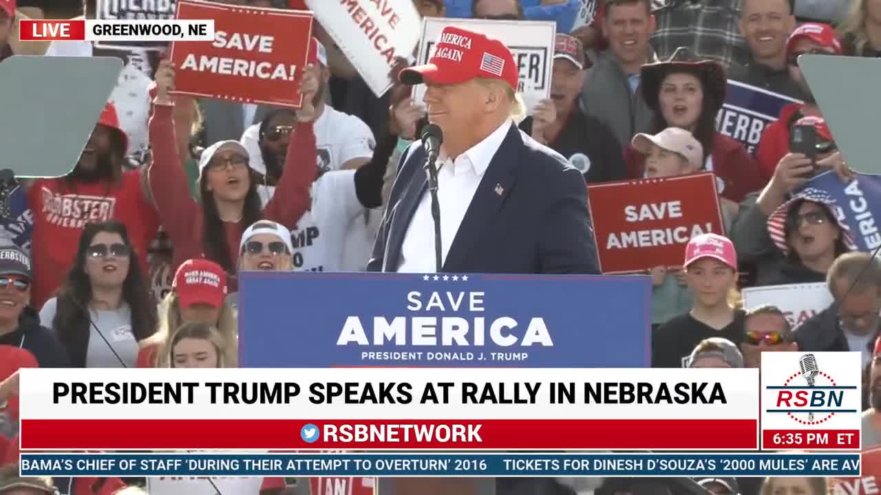 High Engergy: Crowd at Nebraska Trump rally shouts, "JOE'S GOTTA GO!"