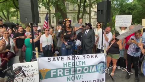 NYC HALL - Anti-vaccine ID Rallys are starting