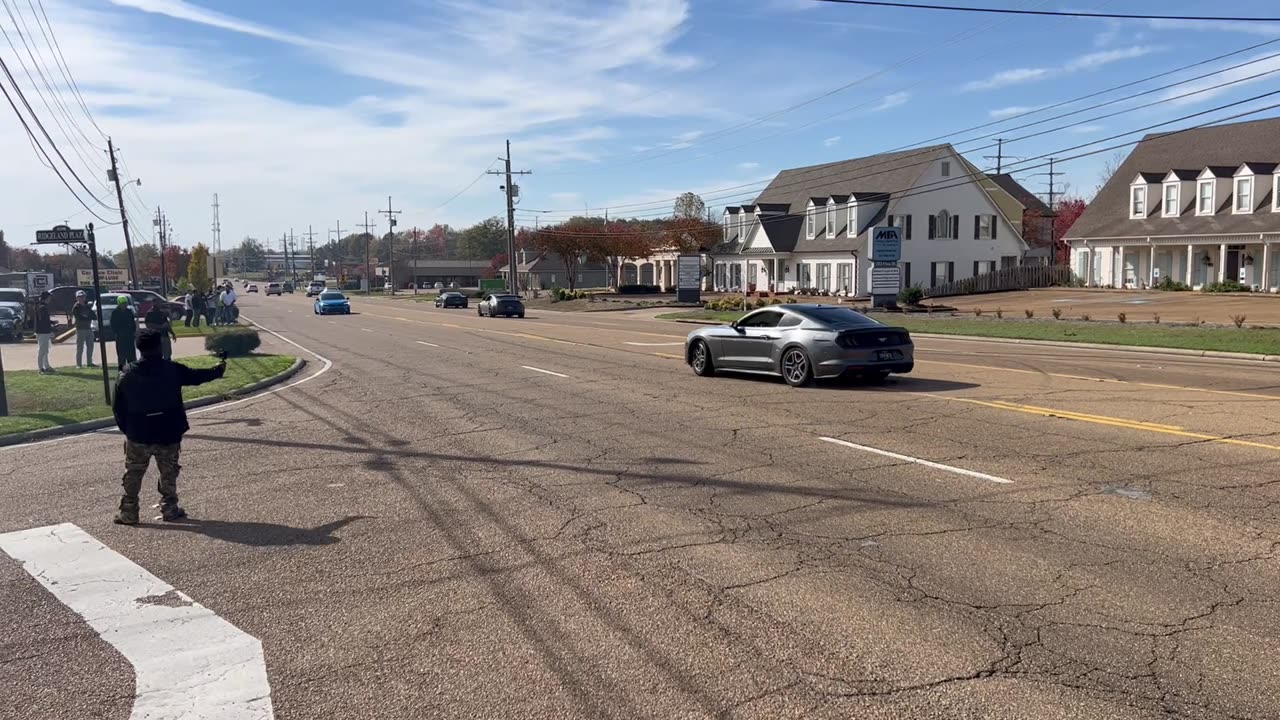 Mustang Drifts Into Honda