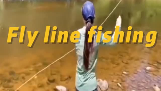 Fly line fishing