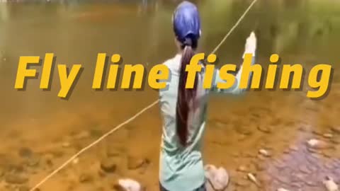 Fly line fishing