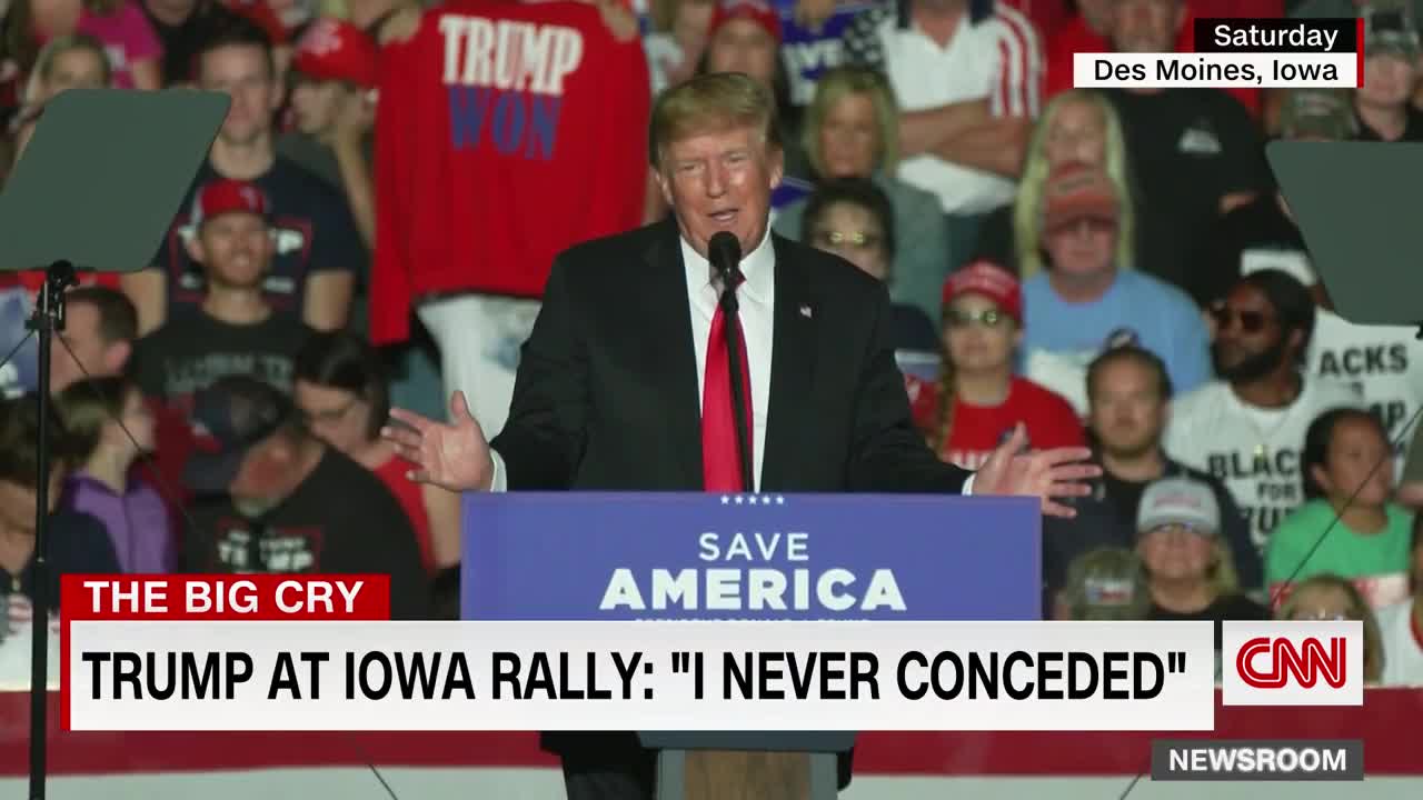 DONALD TRUMP AT IOWA RALLY: I NEVER CONCEDED