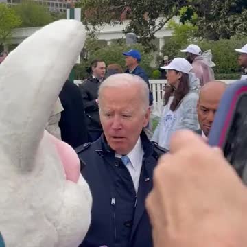 Biden starts to answer questions, Easter Bunny interrupts and sends him away