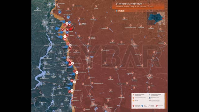 Situation in the #Starobelsk Direction at 15:00 on 12 Oct 2022