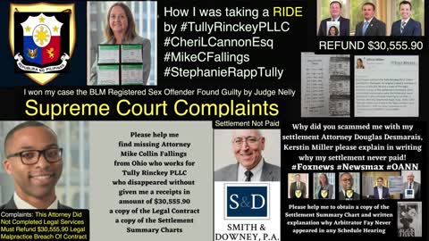 Cheri L. Cannon Client Complaints / Smith Downey PA Douglas W. Desmarais / Regency Furniture Inc Settlement Never Paid / EEOC / DLLR / Supreme Court / President Biden / President Trump / President BBM / President Duterte / Tully Rinckey PLLC