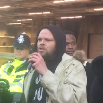 💪💪 Protesters gather outside Balenciaga store in London. “We aren’t gonna be governed by pedophiles.