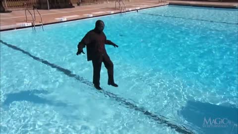 HOLY TRICK! MAGICIAN WALKS ON WATER!