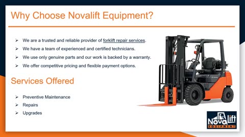 Forklift Repair Toronto | NovaLift Equipment Inc