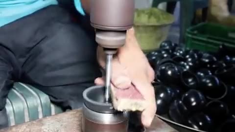 This is how they make tennis balls.