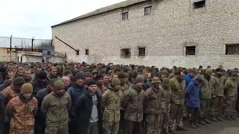 Ukraine War - A bunch of captured Ukrainian soldiers