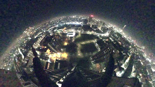 Quick Nighttime Base Jump from Building