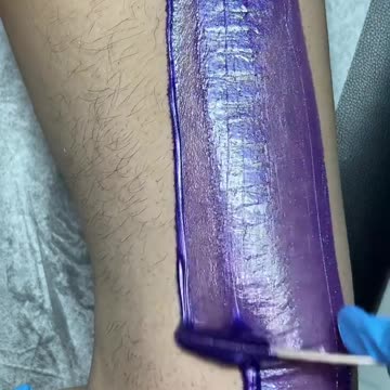 Waxing Queen Adventures Demonstrates Leg Waxing with Hypnotic Purple Seduction Hard Wax 💜