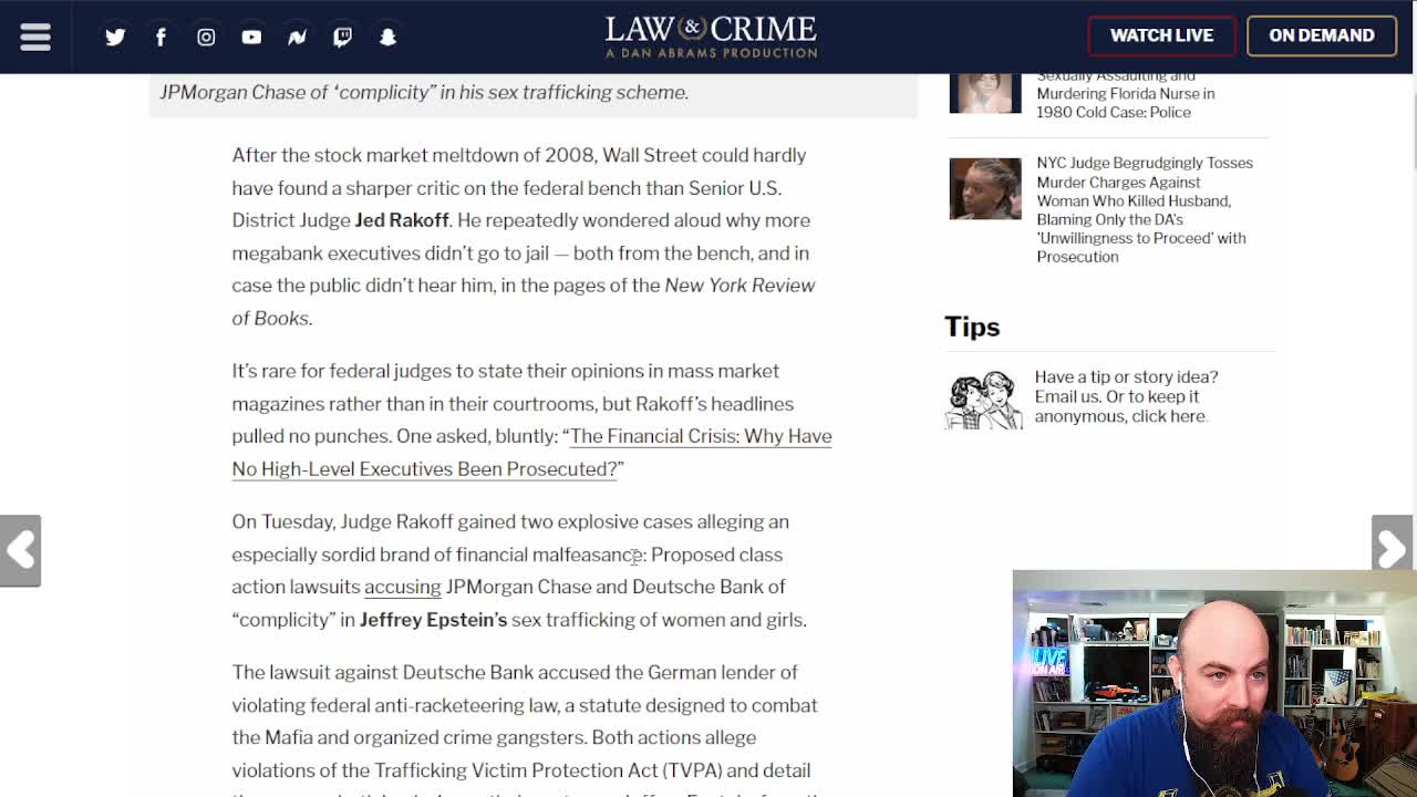 Epstein Victims Sue Deutsche Bank & JPMorgan Using Civil RICO, Cases Assigned To Judge Rakoff