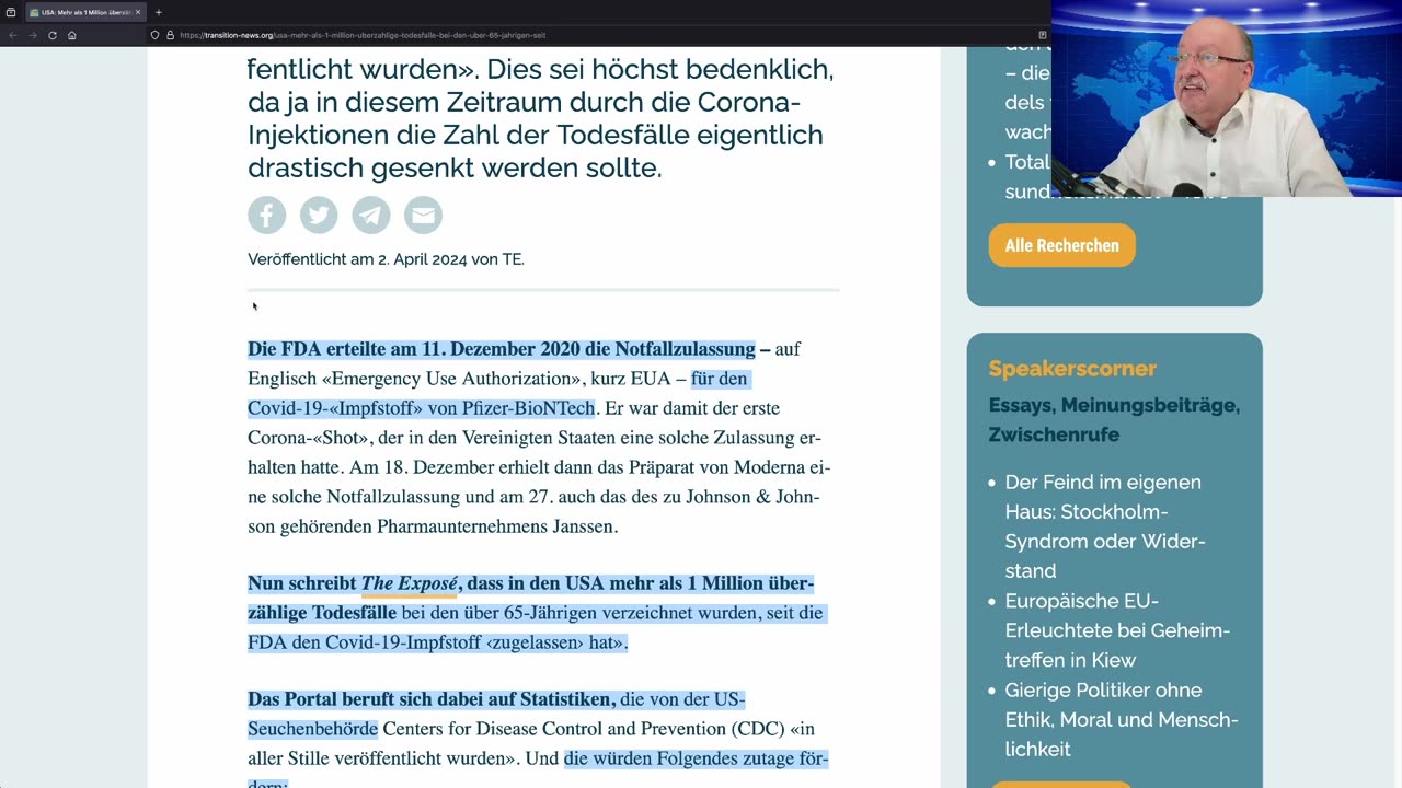 👉 Mehr als 1 Mio ☠️ Todesfälle ☠️ o3.o4.2024..🇩🇪 🇦🇹 🇨🇭 Infobox
