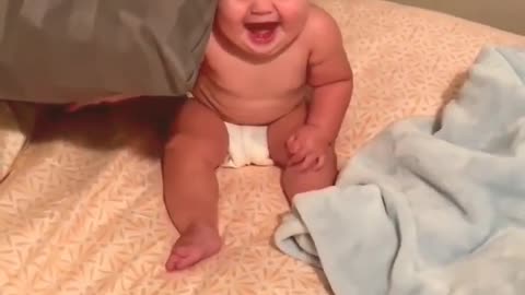 Baby laughing