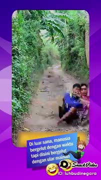 Wrestling With Toy Snake