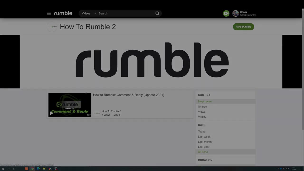 How to create a Rumble Channel