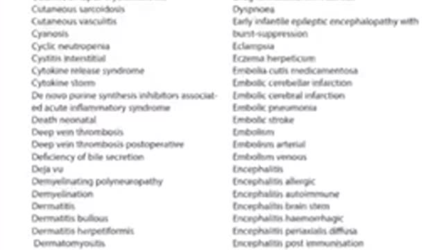 The complete adverse reaction list of the Pfizer bio weapon